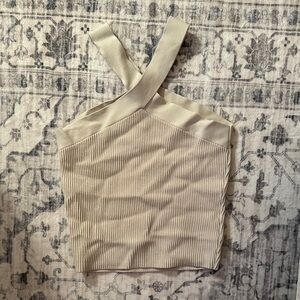 Babaton Cream Ribbed Women's Top